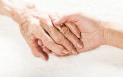 Holding hands elderly care